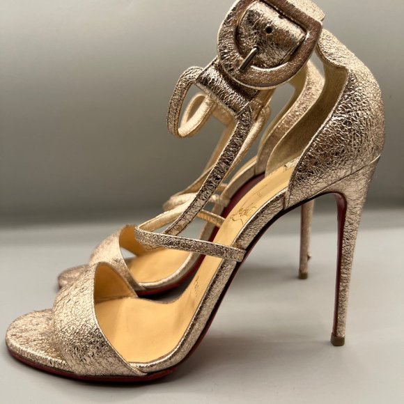 Christian Louboutin Shoes - Christian Louboutin rose gold Metallic Sandal